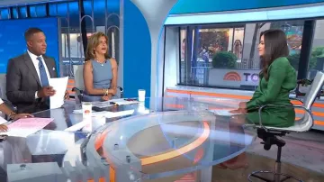 Ba & Sh Falla Dress In Vert worn by Kaylee Hartung as seen in Today on June 20, 2024