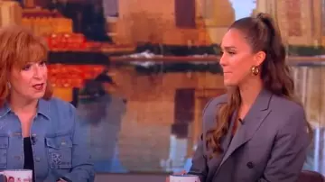 Armarium Lucas Double Breasted Wool Jacket worn by Jessica Alba as seen in The View on June 20, 2024