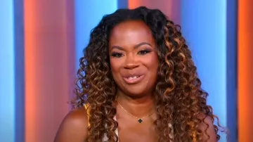 Van Cleef & Arpels Vintage Alhambra Pendant worn by Kandi Burruss as seen in Good Morning America on June 20, 2024
