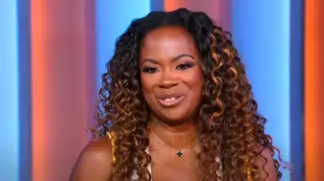 Van Cleef & Arpels Vintage Alhambra Pendant worn by Kandi Burruss as seen in Good Morning America on June 20, 2024