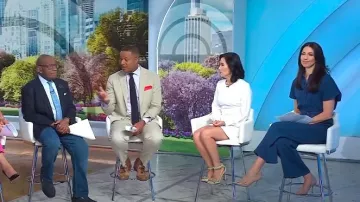 Mango Belt Long Jumpsuit worn by Natalie Azar as seen in Today on June 21, 2024