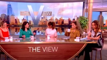 L'Agence Oskar One-Shoulder Scarf Top worn by Alyssa Farah as seen in The View on June 21, 2024