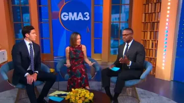 Robe Ulla Johnson Livia portée par Eva Pilgrim vue dans Good Morning America le 21 juin 2024