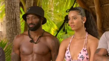 Fashion Nova Busy Dreaming Butterfly 2 Piece Bikini worn by Christine Obanor as seen in Perfect Match (S02E10)