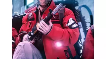 Ghostbusters: Frozen Empire - Outfits: Lucky (Ce­leste O'­Con­nor) is wearing Red Parka Jacket