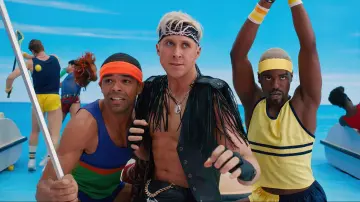 Barbie Movie Outfits: Ryan Gosling wears Fringe shoulder leather vest jacket to play Ken