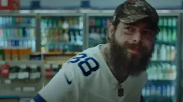 Nike Dallas Cowboys #88 Lamb White Jersey porté par Post Malone dans Post Malone ft. Blake Shelton - Pour Me A Drink (Vidéo officielle)