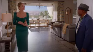 Alex Perry Draped Corset Dress worn by Laura Fine-Baker (Monet Mazur) as seen in All American (S06E13)
