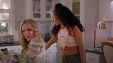 Free People Lotus Applique Halter Top worn by Patience (Chelsea Tavares) as seen in All American (S06E13)