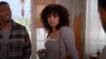 Guizio Cielo Rib Knit Crop Top worn by Olivia Baker (Samantha Logan) as seen in All American (S06E13)