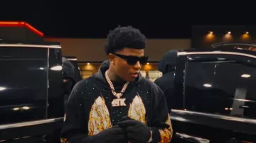 Celine Black Rectangle Frame 53 Sunglasses worn by Yungeen Ace in Yungeen Ace - Do It (Official Music Video)