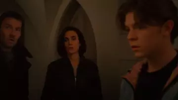 Rage & Bone Icons Andrea Leather Jacket worn by Daniela Vargas Dessen (Jennifer Connelly) as seen in Dark Matter (S01E09)