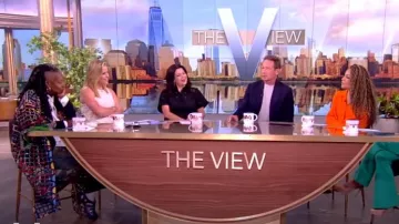 Shop Gazele Oversized Ankara Multicolored Jacket worn by Whoopi Goldberg as seen in The View on June 24, 2024