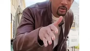 Bad Boys : Ride or Die Movie : Will Smith porte une veste en cuir noir pour jouer Mike Lowrey