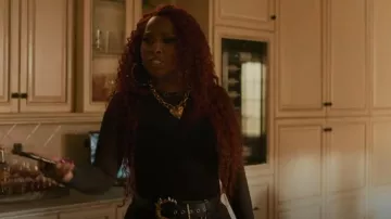 Van Cleef and Aprels Alhambra necklace worn by Monet Tejada (Mary J. Blige) as seen in Power Book II: Ghost (S04E03)