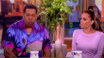 Valentino Patterned Shirt worn by Busta Rhymes as seen in The View on June 27, 2024