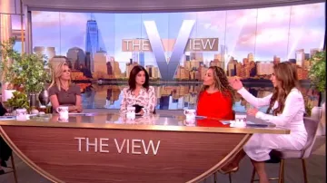Veronica Beard Cita Midi Shirtdress worn by Alyssa Farah as seen in The View on June 28, 2024