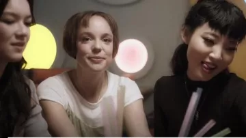 We The Free Be My Baby Tee worn by Sarah Kinney (Emily Haine) as seen in Reginald the Vampire (S02E08)