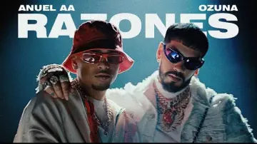 Balenciaga Blue Cat-Eye 'Side Xpander' Sunglasses (BB0289S) worn by Anuel AA in Anuel AA, Ozuna, DJ Luian, Mambo Kingz - Razones (Video Oficial)