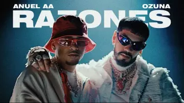 Balenciaga Blue Cat-Eye 'Side Xpander' Sunglasses (BB0289S) worn by Anuel AA in Anuel AA, Ozuna, DJ Luian, Mambo Kingz - Razones (Video Oficial)