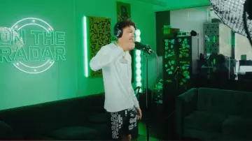Paradox Lab White Long Sleeve PRDX T Shirt worn by Luh Tyler in Luh Tyler - Handz Up [Official Music Video]