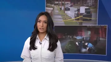Camisa corsé Sovere Afresh usada por Emilie Ikeda como se ve en Today el 1 de julio de 2024