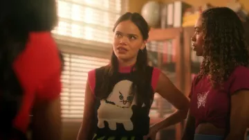Lazy Oaf Little Lamb Sweater Vest worn by Minnie 'Mouse' Honrada (Malia Pyles) as seen in Pretty Little Liars: Original Sin (S02E08)
