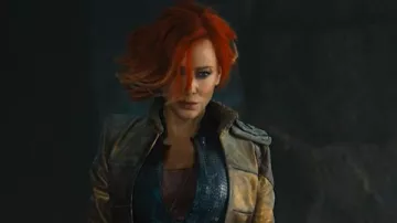 Tenues Borderlands : Cate Blanchett porte une veste en cuir pour incarner Lilith dans le film