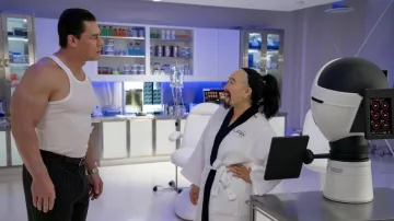Jackpot! Movie Outfits: John Cena is wearing White Tank Top to portray Noel