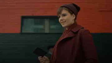 Whistles Lorna Wrap Wool Coat worn by Kristen Bouchard (Katja Herbers) as seen in Evil (S04E06)