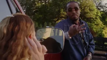 Camisa vaquera Wrangler Antique Blue Denim usada por Quavo en Quavo, Lana Del Rey - Tough (Video Oficial)