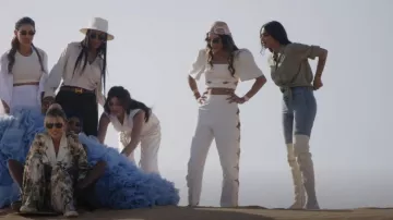 JW Anderson Lug Sole Knee High Boots worn by Sara Al Madani as seen in The Real Housewives of Dubai (S02E05)