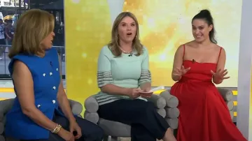 Abehik Casual Dresses for Women Boho Spaghetti Strap Corset Midi Dress worn by Donna Farizan as seen in Today  with Hoda & Jenna on July 3, 2024