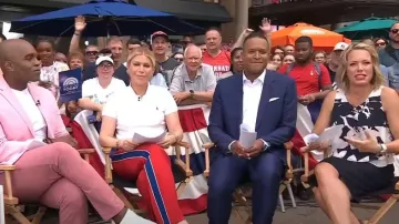 Pantalon large Zara porté par Jill Martin comme on le voit dans Today le 4 juillet 2024