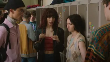 Superdry Embroidered Smocked Cami Top worn by Lauren Gibson (Yali Topol Margalith) as seen in A Good Girl's Guide to Murder (S01E06)