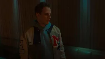 Amiri Vintage Patchwork Wool-Blend Bomber Jacket worn by Brayden Weston (Gianni Paolo) as seen in Power Book II: Ghost (S04E05)