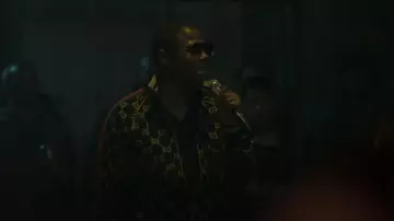 Gucci GG Jacquard Cotton Jacket worn by Ron Samuel Jenkins (Gbenga Akinnagbe) as seen in Power Book II: Ghost (S04E05)