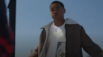 Dior Duncan Grant Oversized Wool Sweater With Embroidered Patch worn by Tariq St. Patrick (Michael Rainey Jr.) as seen in Power Book II: Ghost (S04E05)