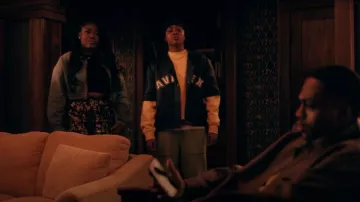 Avirex Game Day Nappa Leather Jersey worn by Jake Taylor (Michael Epps) as seen in The Chi (S06E16)