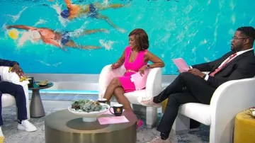 Vestido de lana sin mangas de Antonio Berardi usado por Gayle King como se vio en CBS Mornings el 1 de julio de 2024