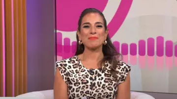 Vestido midi drapeado de cintura drapeada de Zara usado por Michelle Miller como se vio en CBS Mornings el 5 de julio de 2024