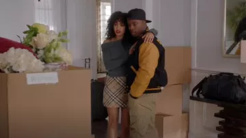 Burberry London Nova Check Plaid Skirt worn by Olivia Baker (Samantha Logan) as seen in All American (S06E14)