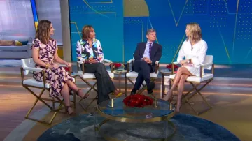 Sergio Hudson High Waist Flared Pants worn by Robin Roberts as seen in Good Morning America on July 1, 2024