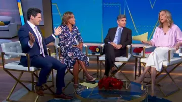 Valentino Rockstud Caged Pumps worn by Robin Roberts as seen in Good Morning America on July 3, 2024