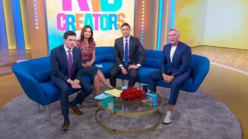 Zapatilla de caña baja Ferragamo Cassina Gancio usada por Sam Champion como se vio en Good Morning America el 4 de julio de 2024