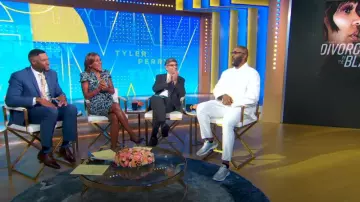 Balenciaga Cotton Gabardine Cargo Jacket worn by Tyler Perry as seen in Good Morning America on  July 8, 2024