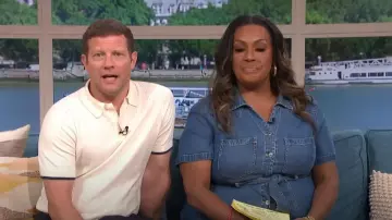 Next Mid Blue Denim Maxi Dress worn by Alison Hammond as seen in This Morning on June 28, 2024