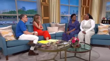 Reformation Siana Dress worn by Cat Deeley as seen in This Morning on June 27, 2024