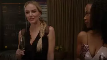 Saloni Rita Dress in Black worn by Laura Fine-Baker (Monet Mazur) as seen in All American (S06E14)