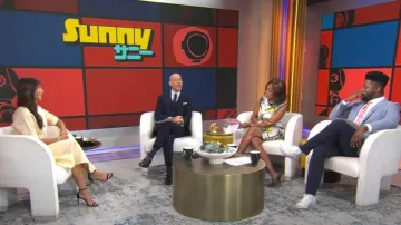 Robe de plongée à imprimé floral mécanique Yigal Azrouel portée par Gayle King, comme on le voit dans CBS Mornings le 8 juillet 2024